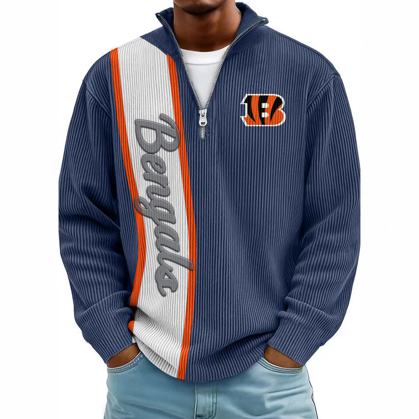 CIN x NFL Mokaloha Men's Waffle Henley Shirts DATND TANTD