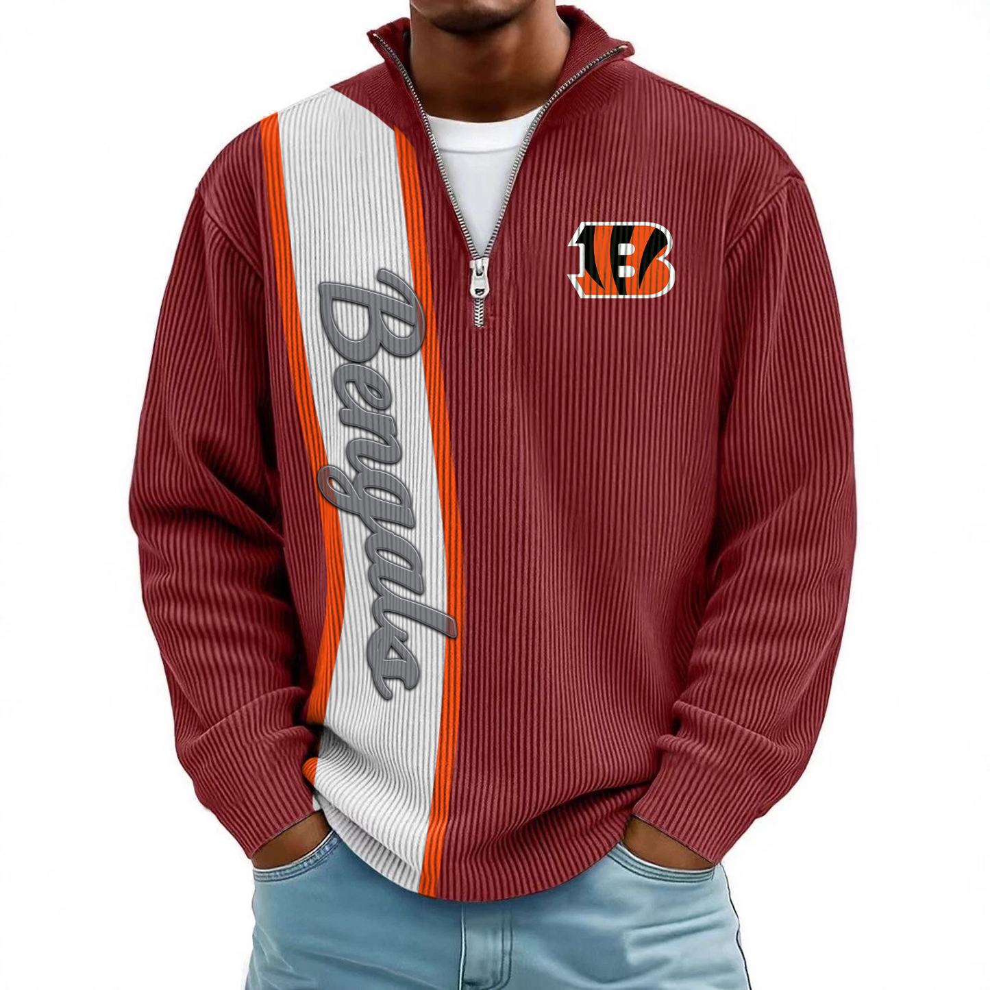 CIN x NFL Mokaloha Men's Waffle Henley Shirts DATND TANTD