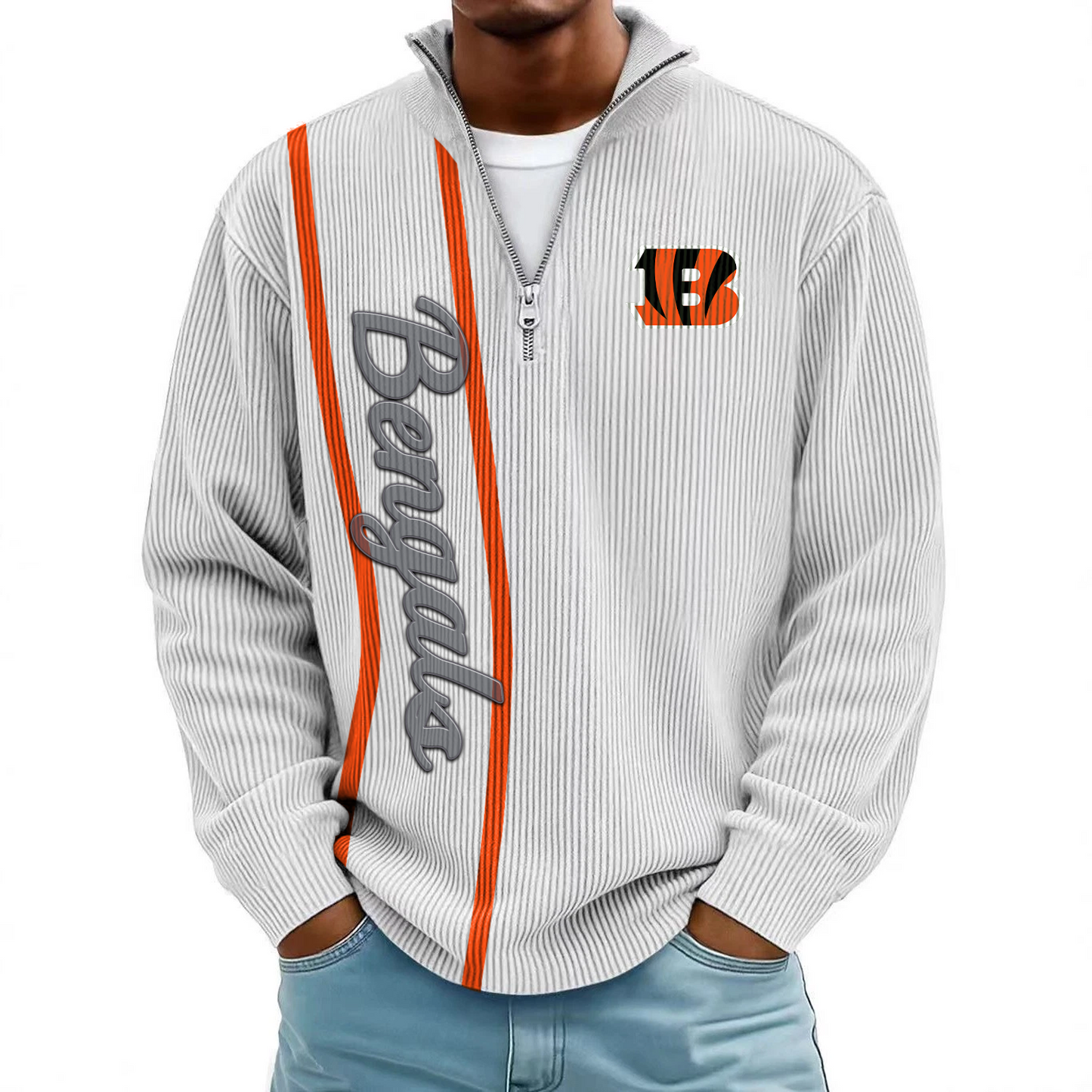 CIN x NFL Mokaloha Men's Waffle Henley Shirts DATND TANTD