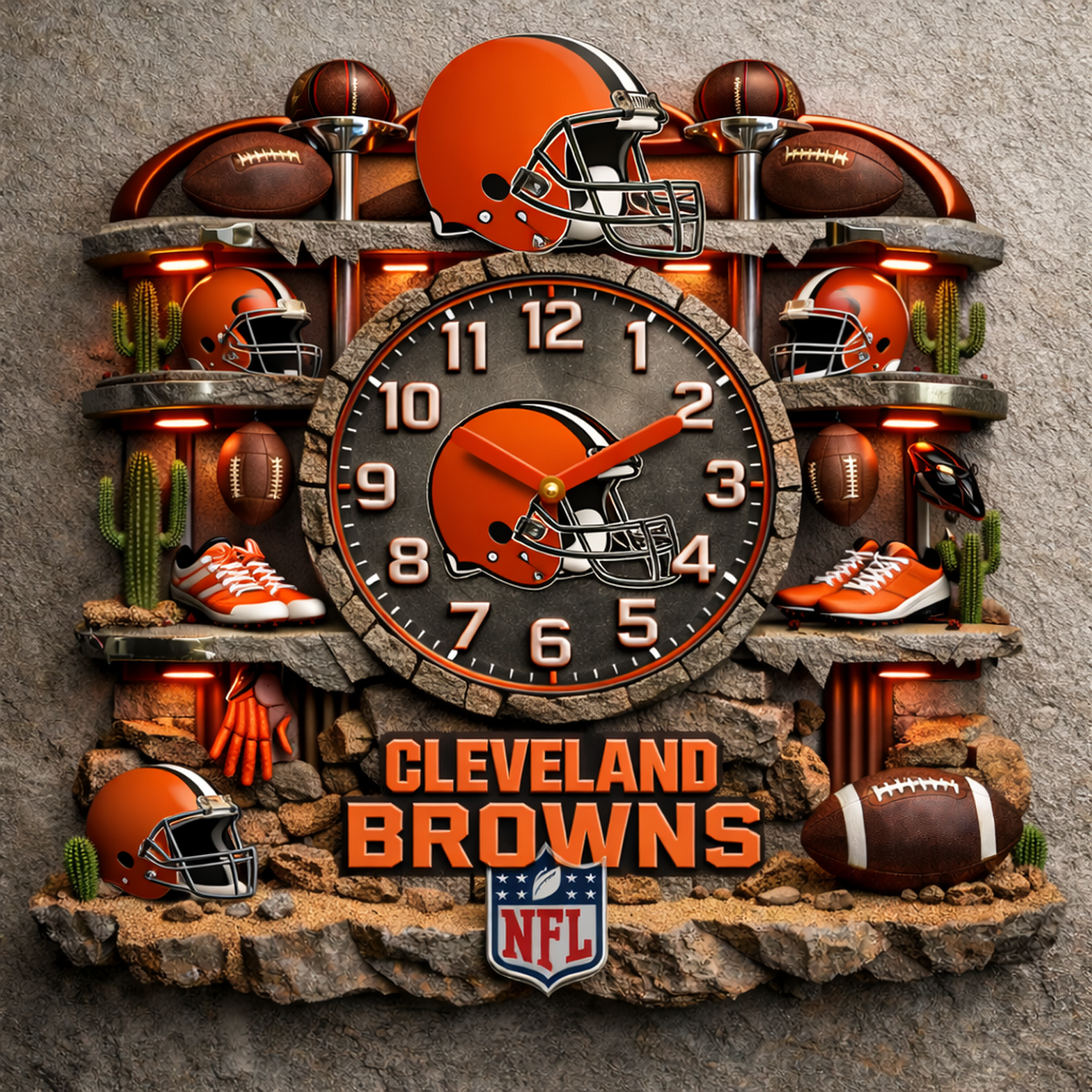 CLE X NFL Master Arena Clock NAK NHT