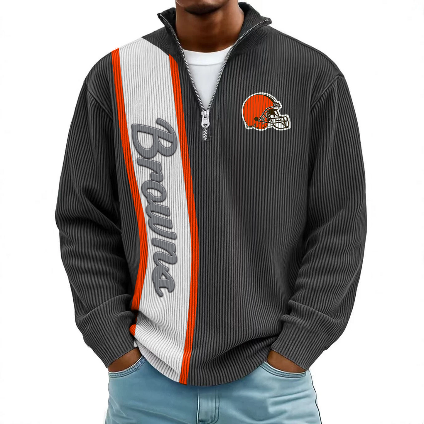 CLE x NFL Mokaloha Men's Waffle Henley Shirts DATND TANTD