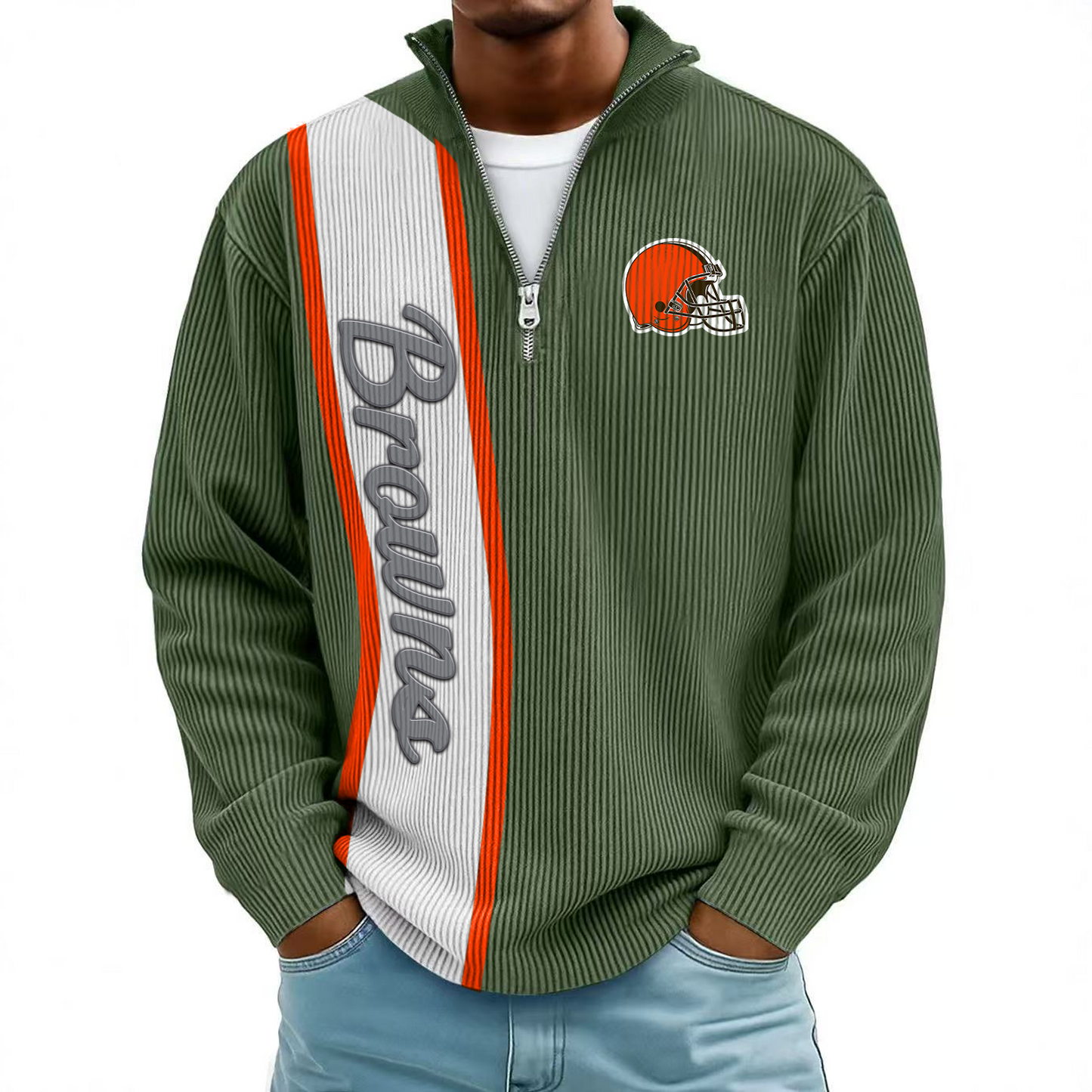 CLE x NFL Mokaloha Men's Waffle Henley Shirts DATND TANTD