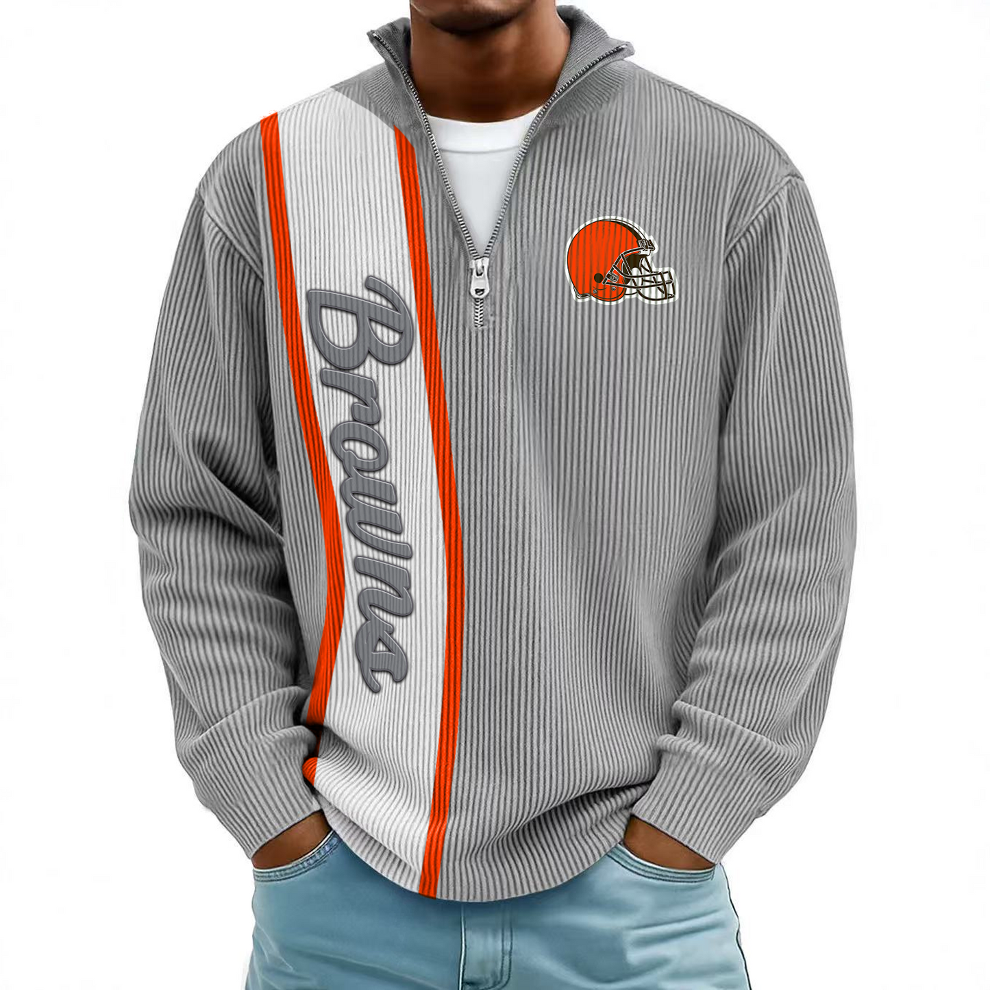 CLE x NFL Mokaloha Men's Waffle Henley Shirts DATND TANTD