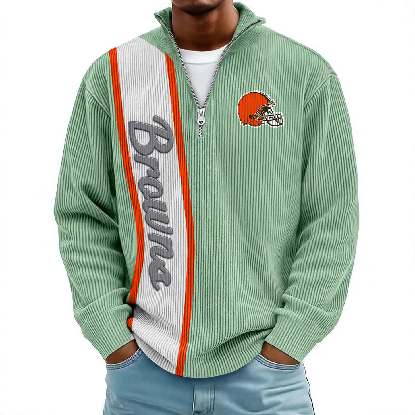 CLE x NFL Mokaloha Men's Waffle Henley Shirts DATND TANTD