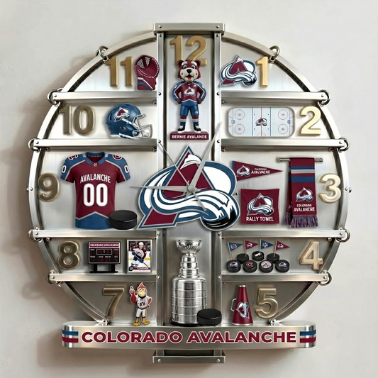 COL X NHL Home Decorative 3D Visual Effect Acrylic Wall Clock NAK NHT