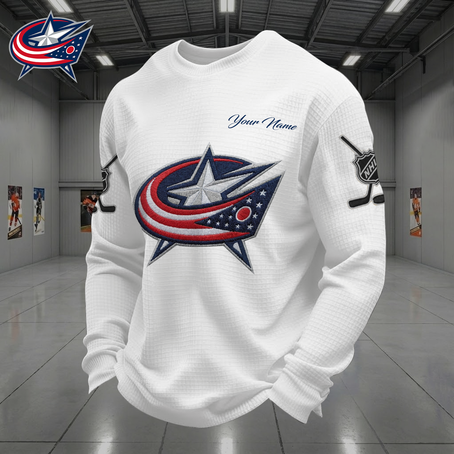 COL X NHL Men Football Waffle Long Sleeve T-Shirt V1 NAK NHT