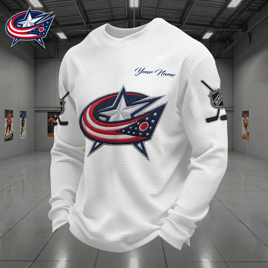 COL X NHL Men Football Waffle Long Sleeve T-Shirt V1 NAK NHT