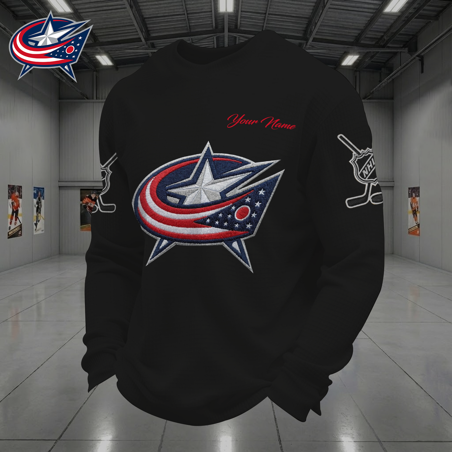 COL X NHL Men Football Waffle Long Sleeve T-Shirt V1 NAK NHT