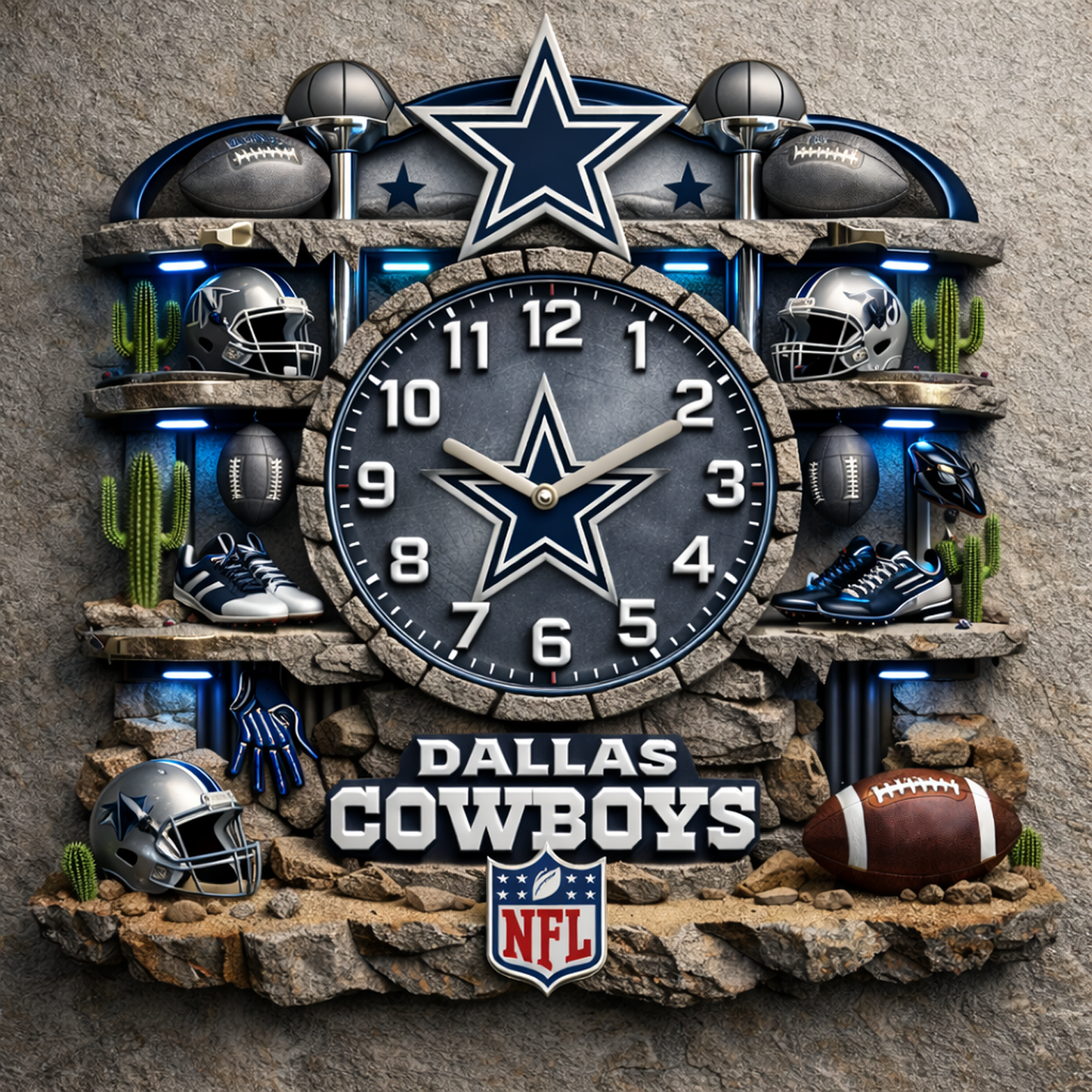 DAL X NFL Master Arena Clock NAK NHT