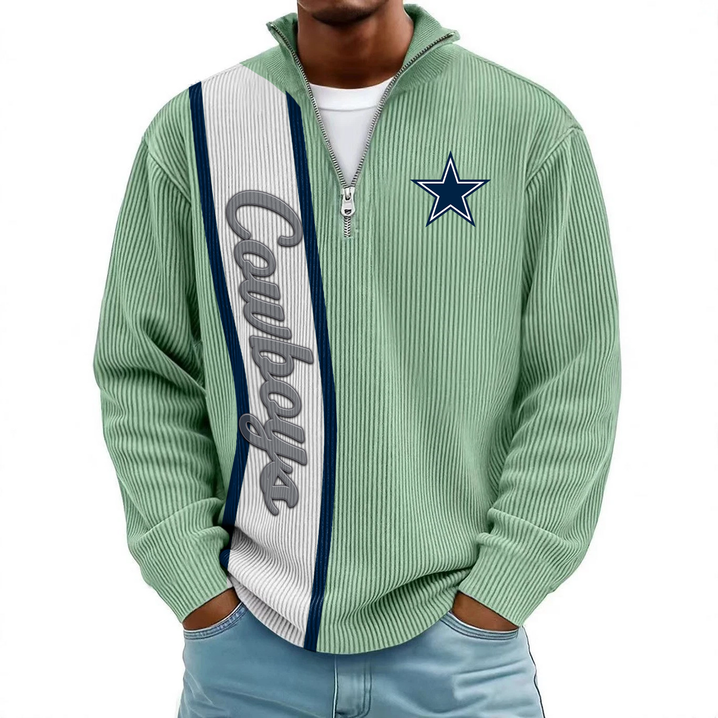 DAL x NFL Mokaloha Men's Waffle Henley Shirts DATND TANTD