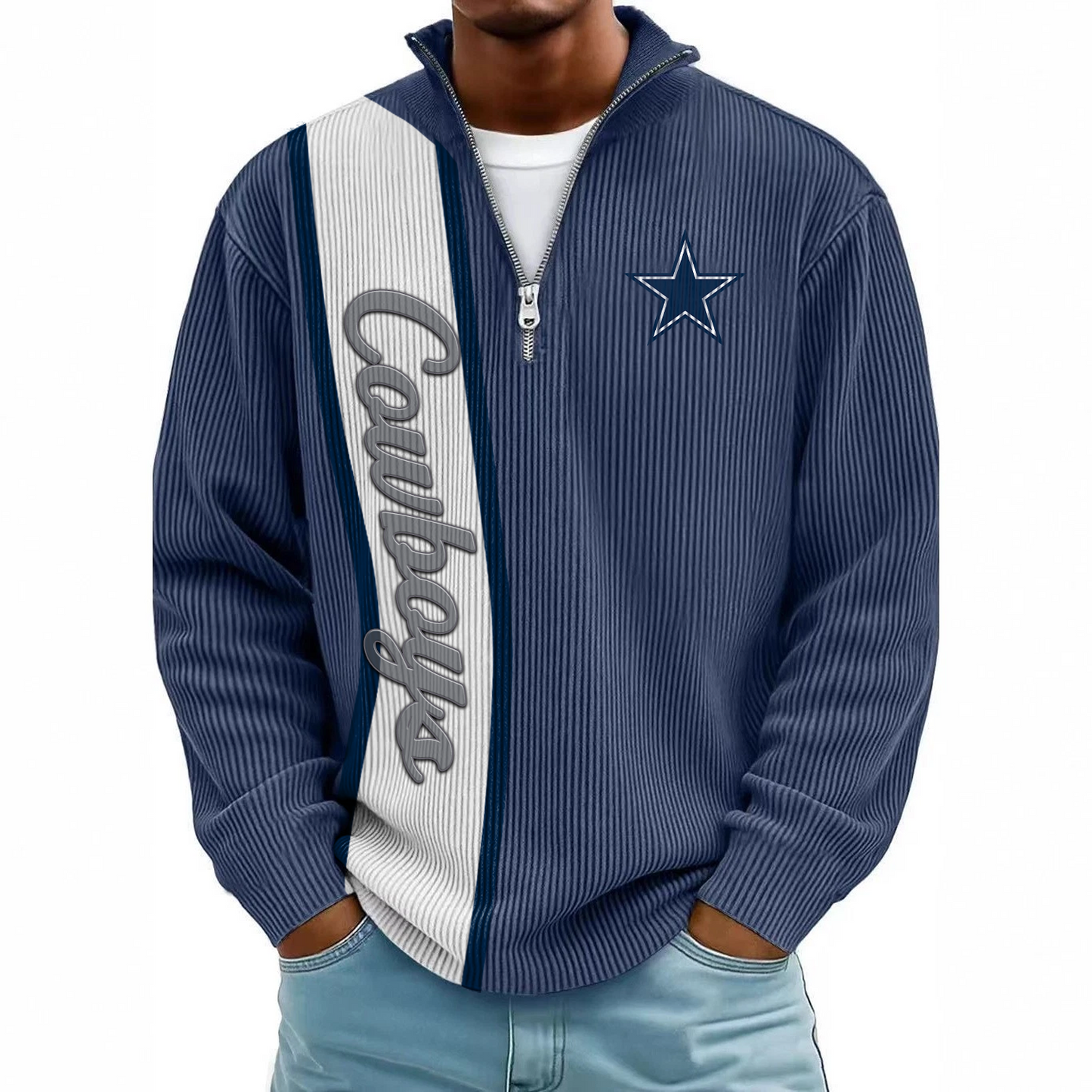 DAL x NFL Mokaloha Men's Waffle Henley Shirts DATND TANTD