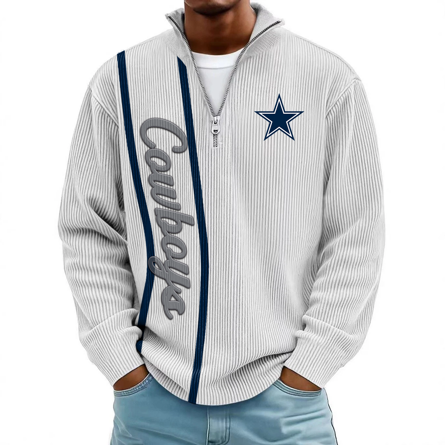 DAL x NFL Mokaloha Men's Waffle Henley Shirts DATND TANTD