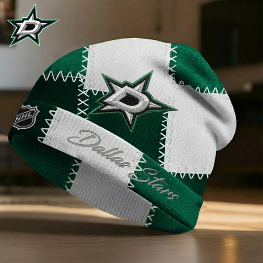 DAL X Premium NHL Vintage Patchwork Beanie Hat V1 NAK NHT