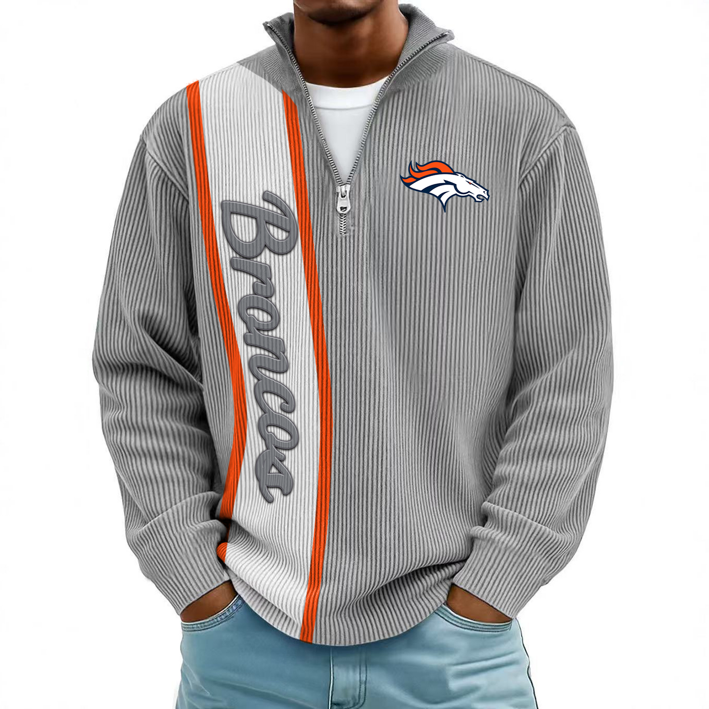 DEN x NFL Mokaloha Men's Waffle Henley Shirts DATND TANTD