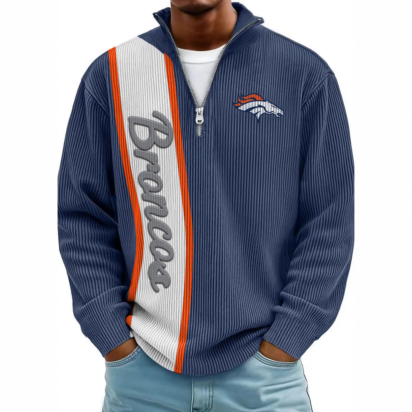 DEN x NFL Mokaloha Men's Waffle Henley Shirts DATND TANTD