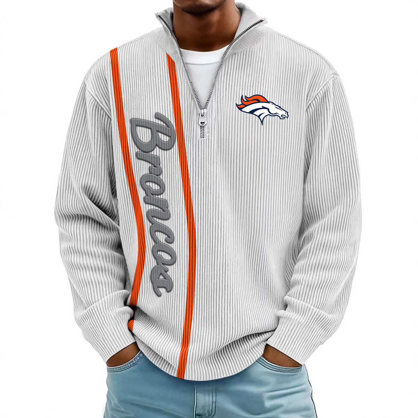 DEN x NFL Mokaloha Men's Waffle Henley Shirts DATND TANTD