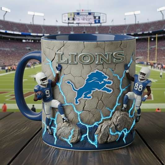 DET X NFL Coffee Accent Mug - Personalized Gifts NAK NHT