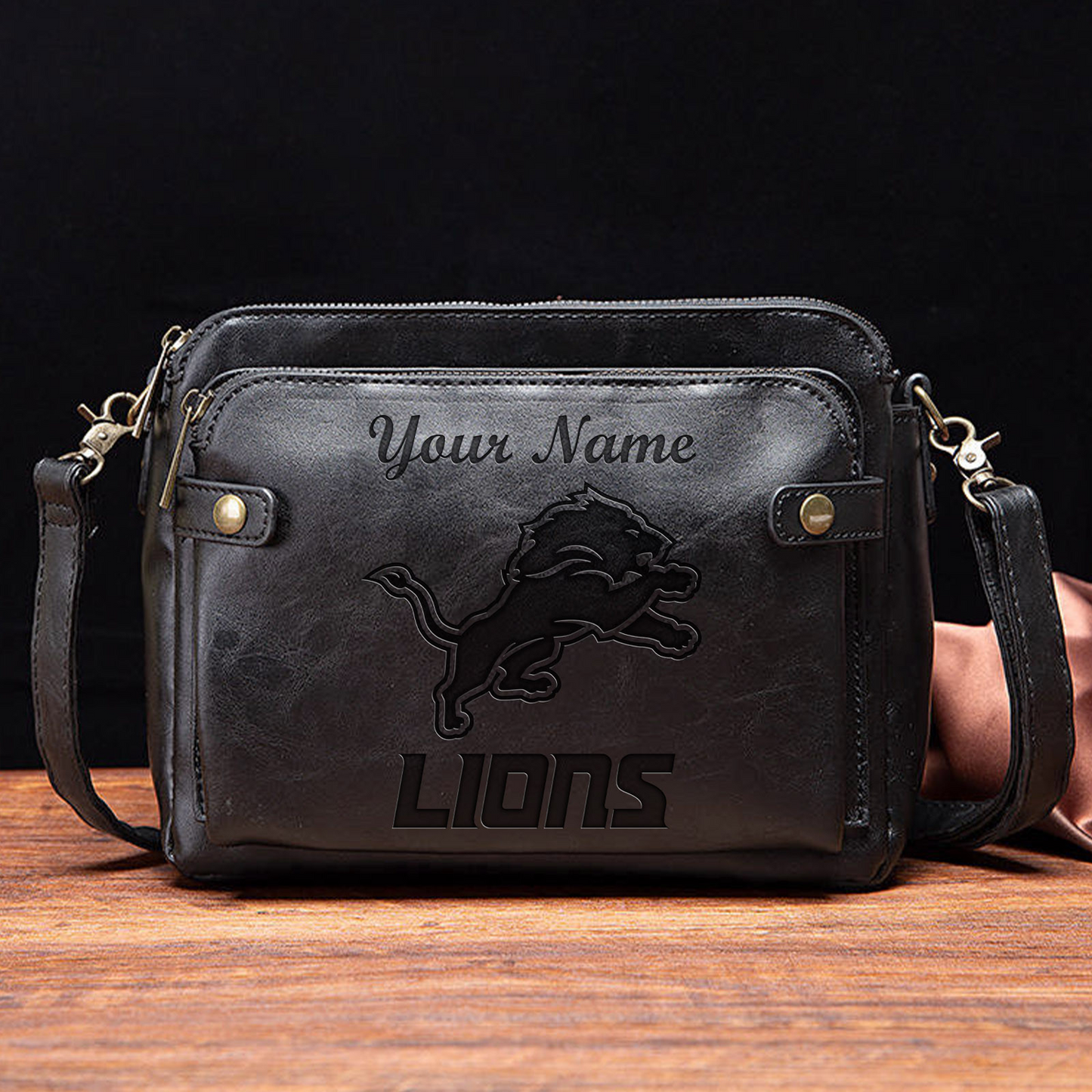 DET x NFL Shoulder Crossbody Handbag DATND TANTD