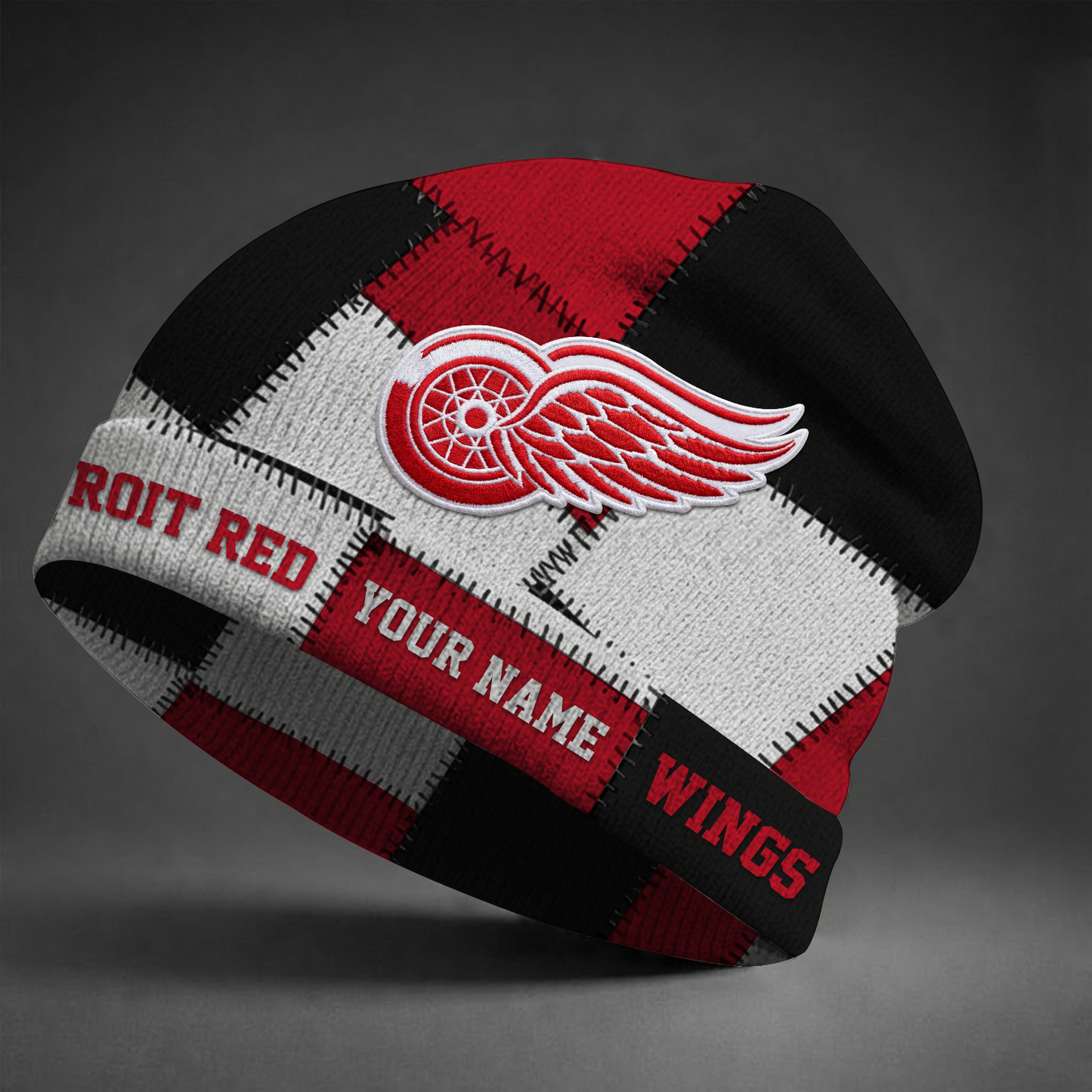 DET X NHL Custom Name Beanie Hat Gifts For Fans - Limited Edition NAK NHT