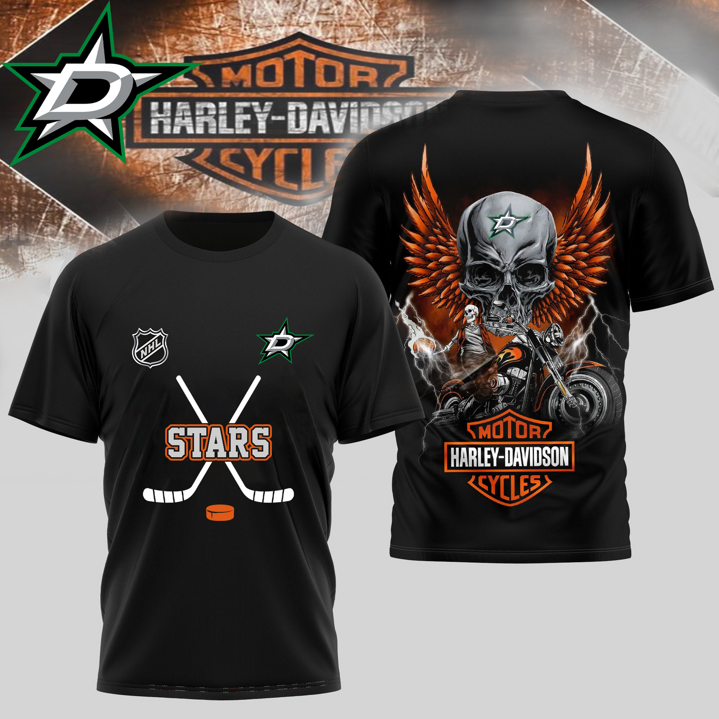 DS Premium NHL Motorcycle 3D Shirt DDT CTND
