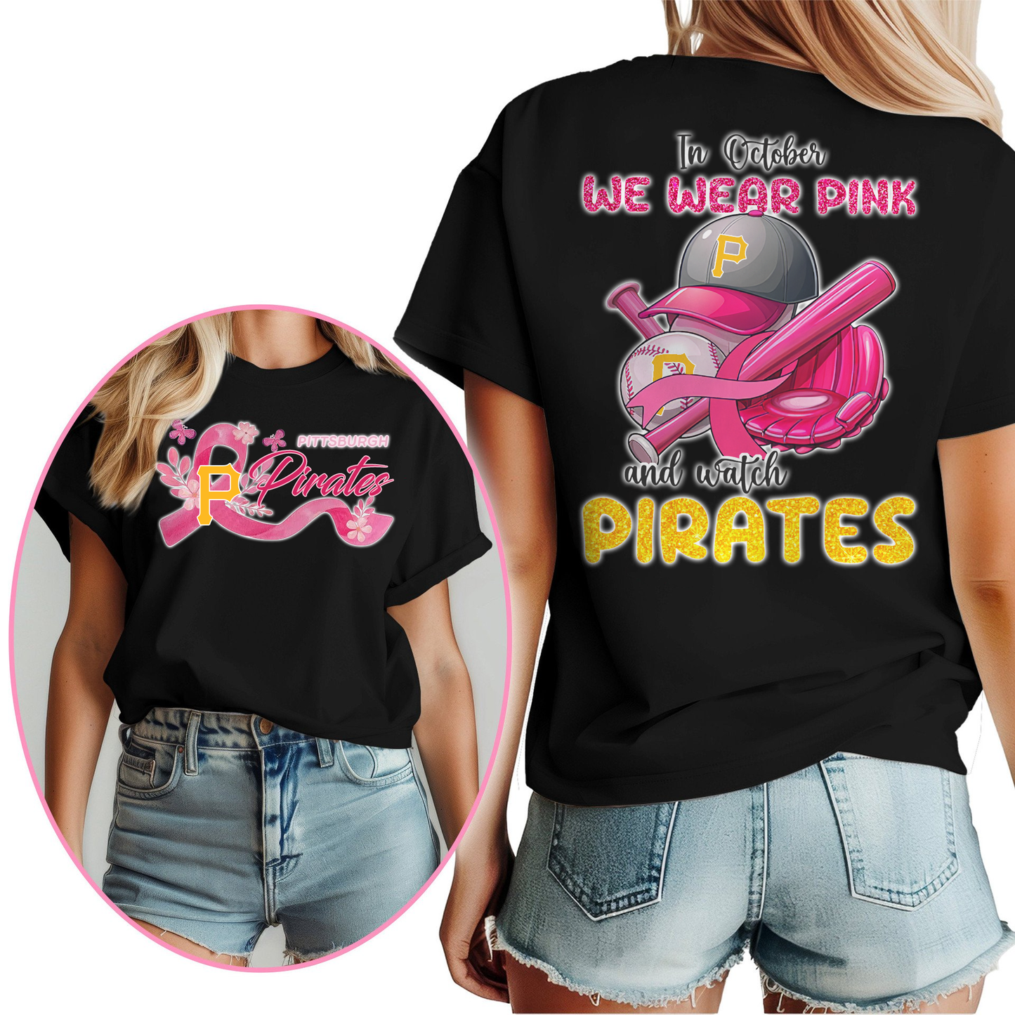 In October We Wear Pink And Watch MLB PP 2 Shirt DDT NTL