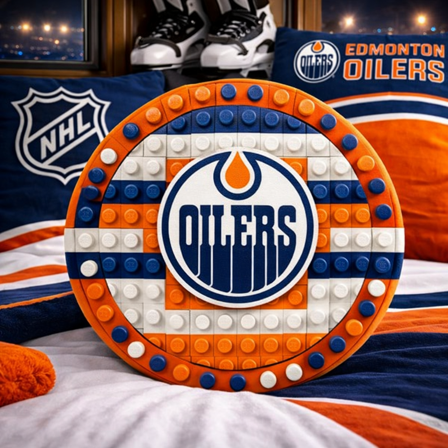 EDM x NHL Hockey Logo Plush Pillow NAK NHT
