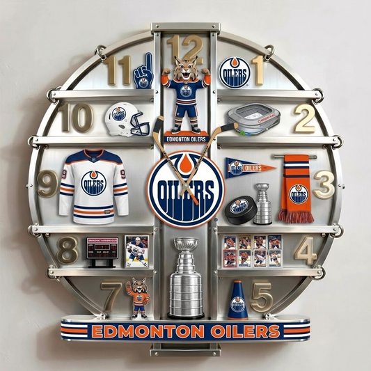EDM X NHL Home Decorative 3D Visual Effect Acrylic Wall Clock NAK NHT
