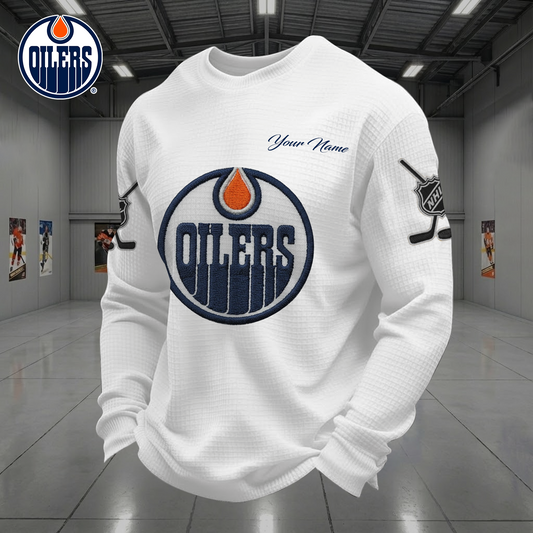 EDM X NHL Men Football Waffle Long Sleeve T-Shirt V1 NAK NHT