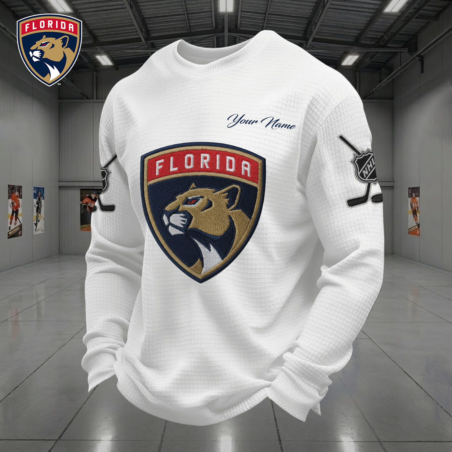 FLO X NHL Men Football Waffle Long Sleeve T-Shirt V1 NAK NHT