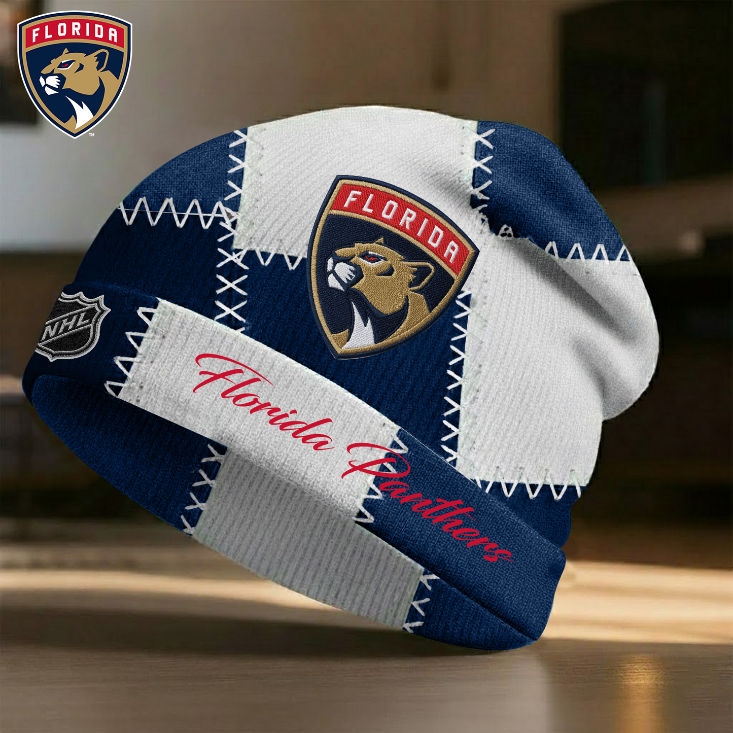 FLO X Premium NHL Vintage Patchwork Beanie Hat V1 NAK NHT
