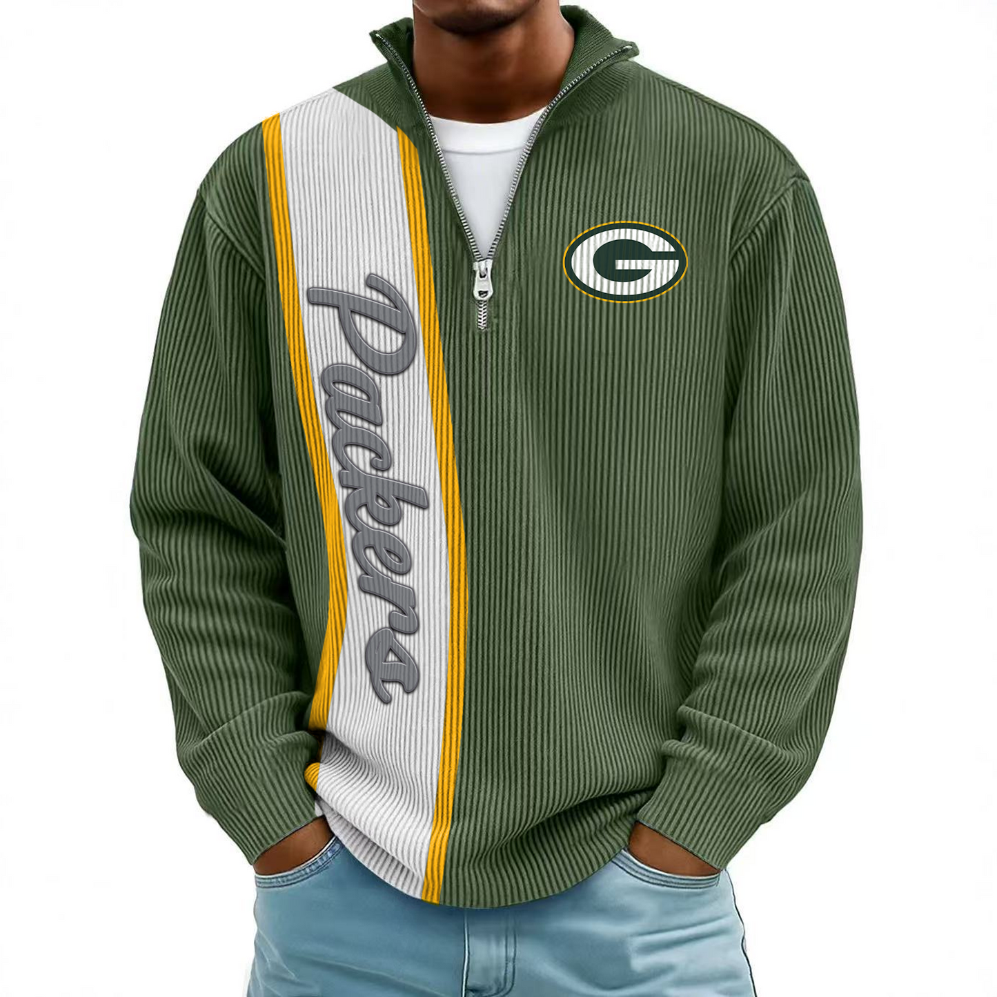 GB x NFL Mokaloha Men's Waffle Henley Shirts DATND TANTD