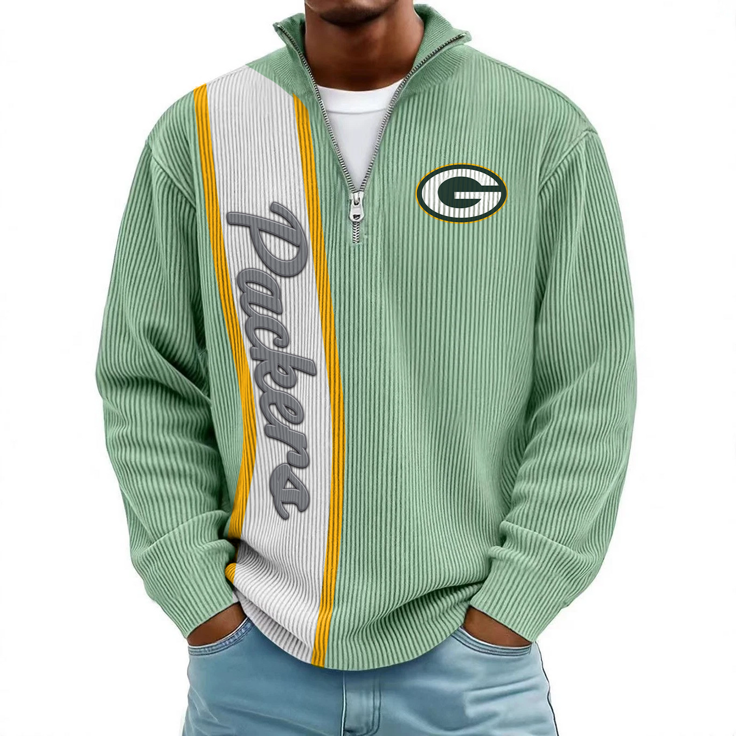 GB x NFL Mokaloha Men's Waffle Henley Shirts DATND TANTD