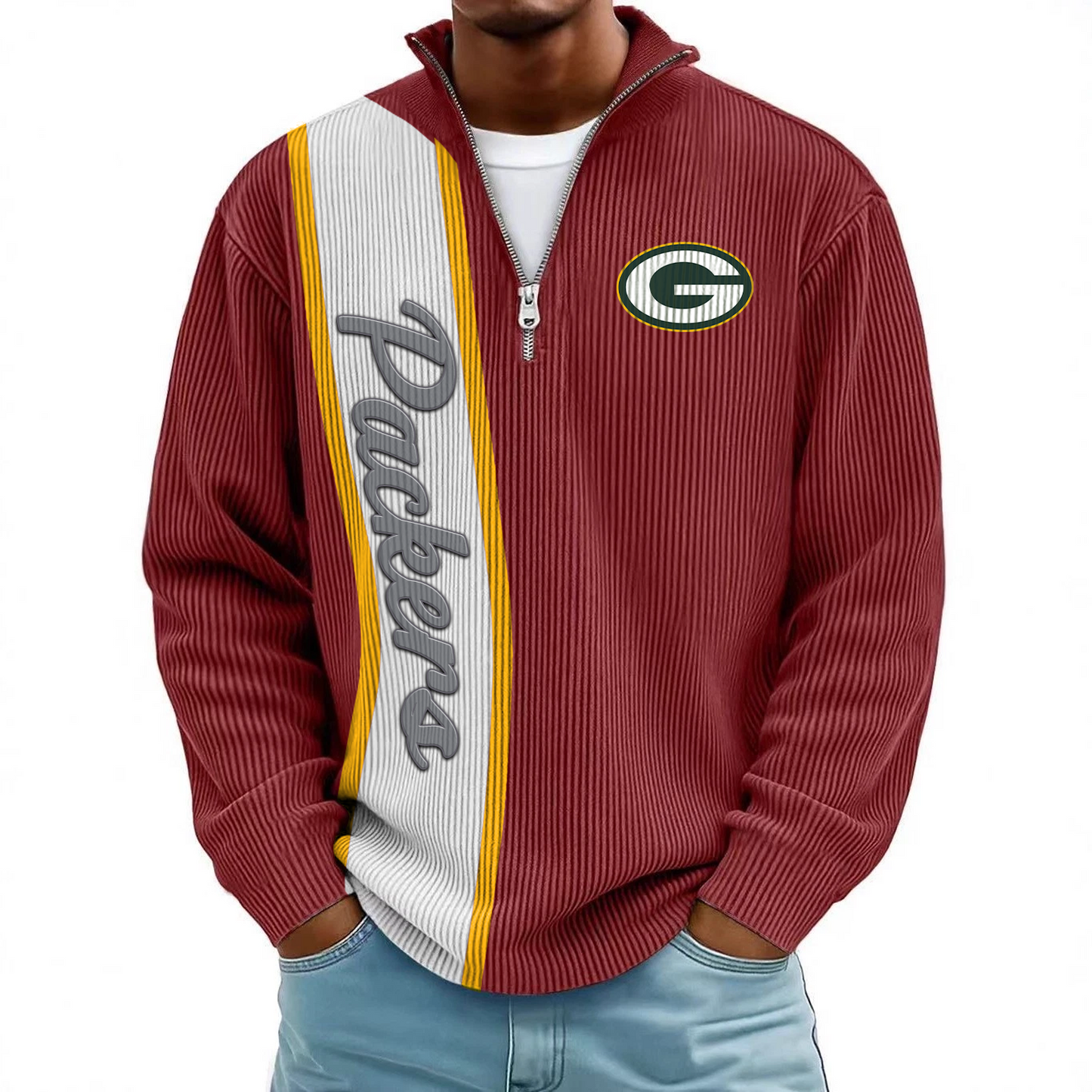 GB x NFL Mokaloha Men's Waffle Henley Shirts DATND TANTD