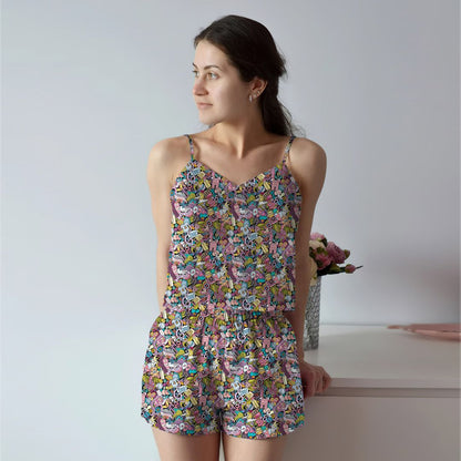 Son Baby Boom Cami Pajama Set For Women | Pyjamas Short Set | Short PJS Set | Women Tank Top and Shorts Sleepwear Set