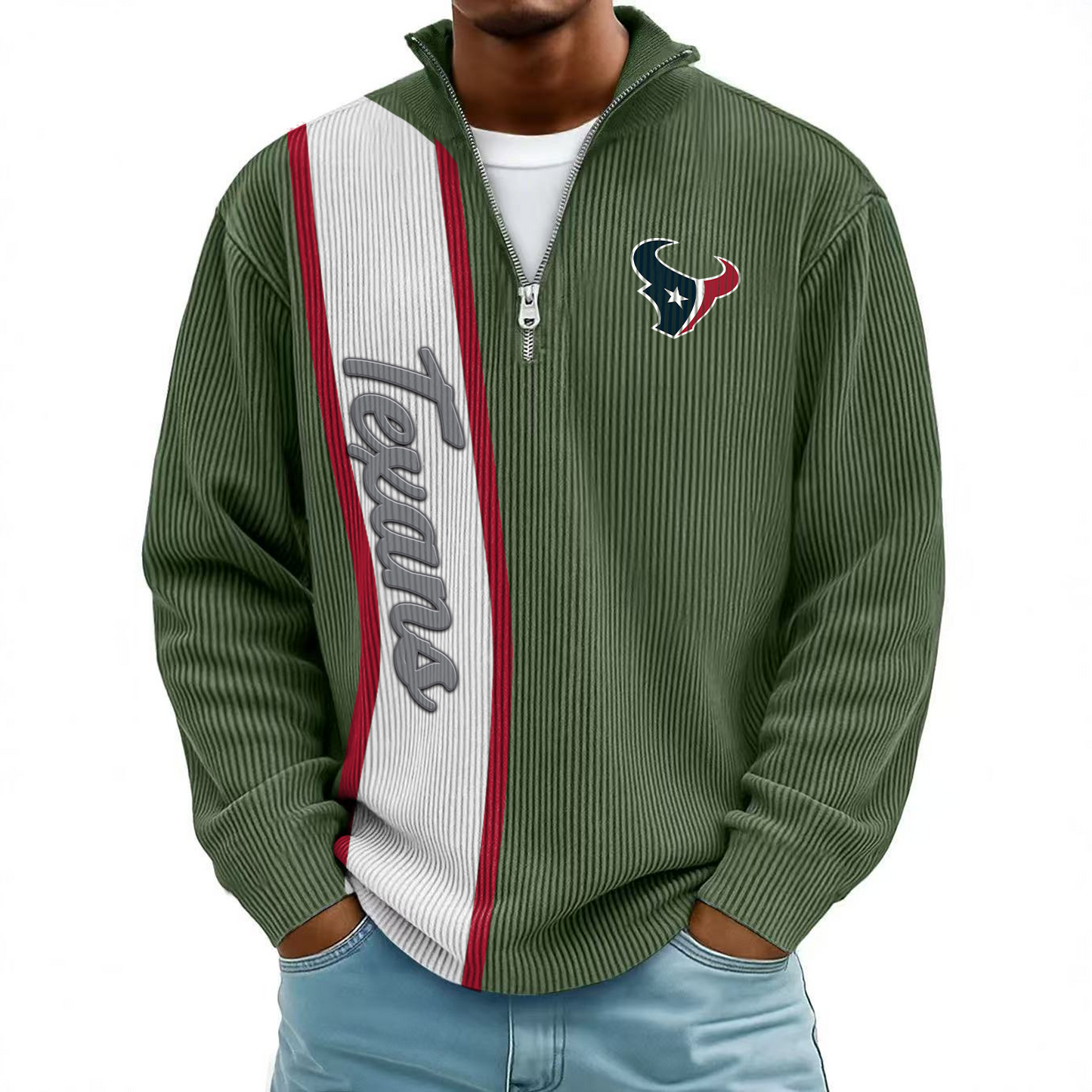 HOU x NFL Mokaloha Men's Waffle Henley Shirts DATND TANTD