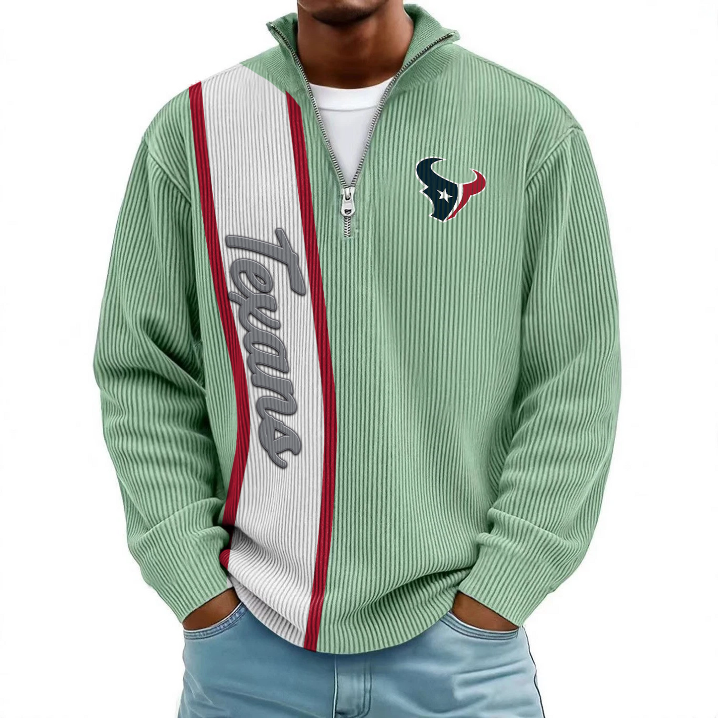 HOU x NFL Mokaloha Men's Waffle Henley Shirts DATND TANTD