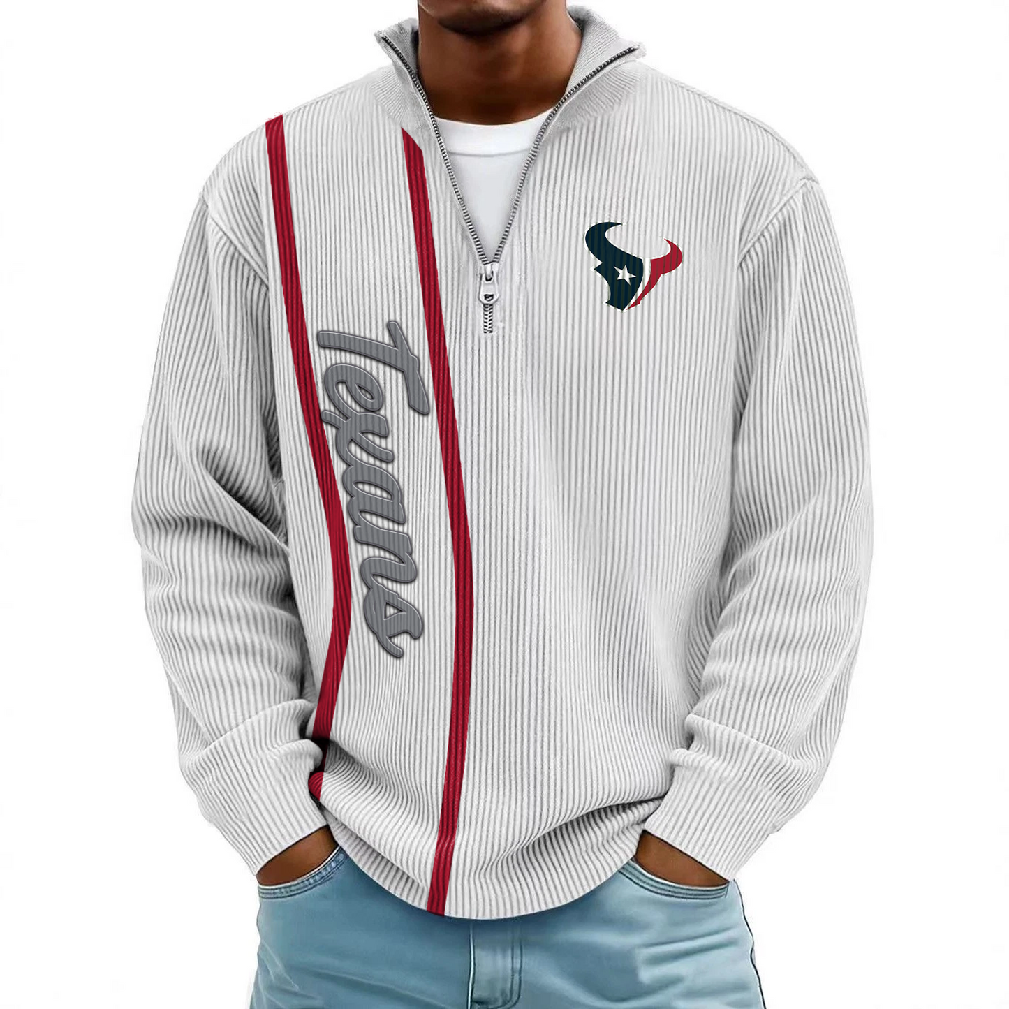 HOU x NFL Mokaloha Men's Waffle Henley Shirts DATND TANTD