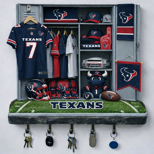 HT x NFL Changing Room Personalized 3D Visual Effect Acrylic Key Holder DDT NTL
