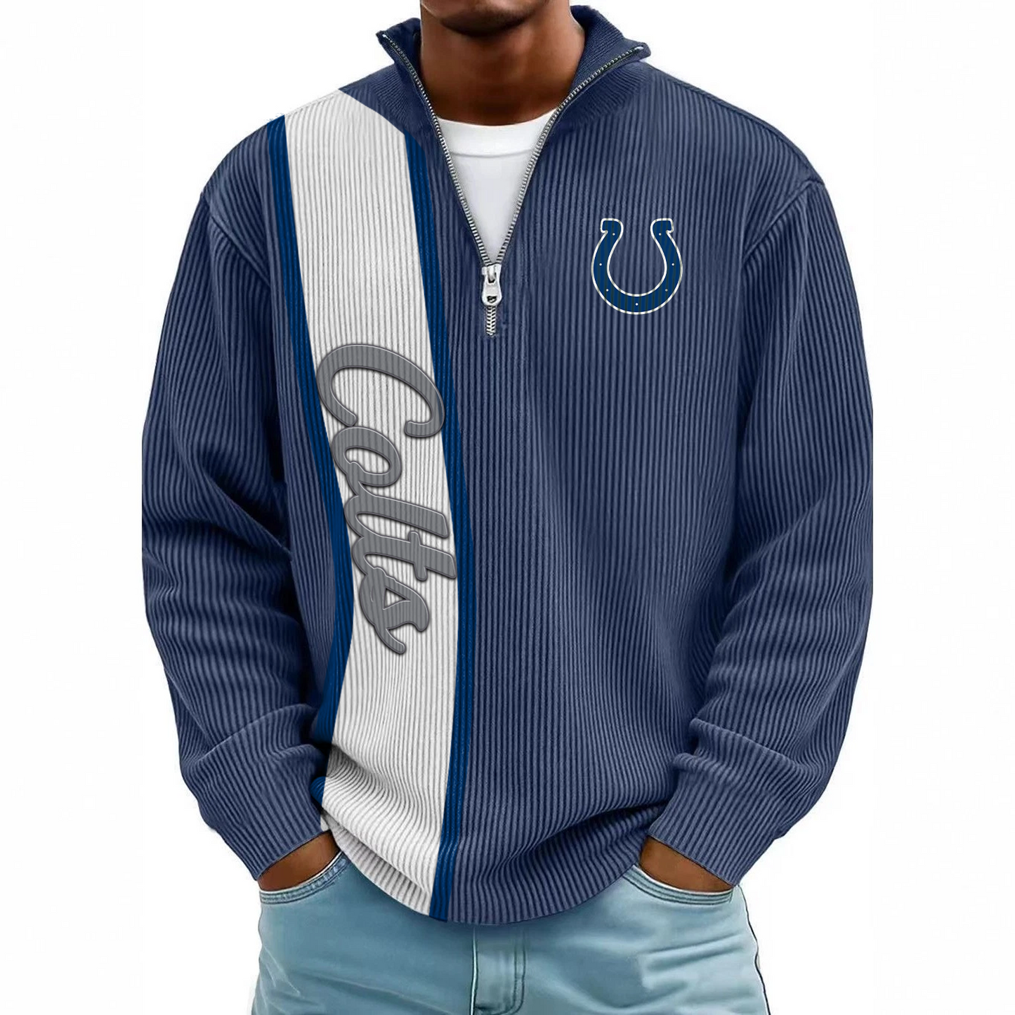 IND x NFL Mokaloha Men's Waffle Henley Shirts DATND TANTD
