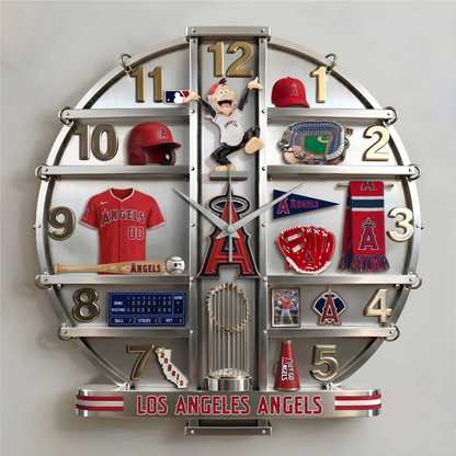 LAA x MLB Home Decorative 3D Visual Effect Acrylic Wall Clock NAK CTKT