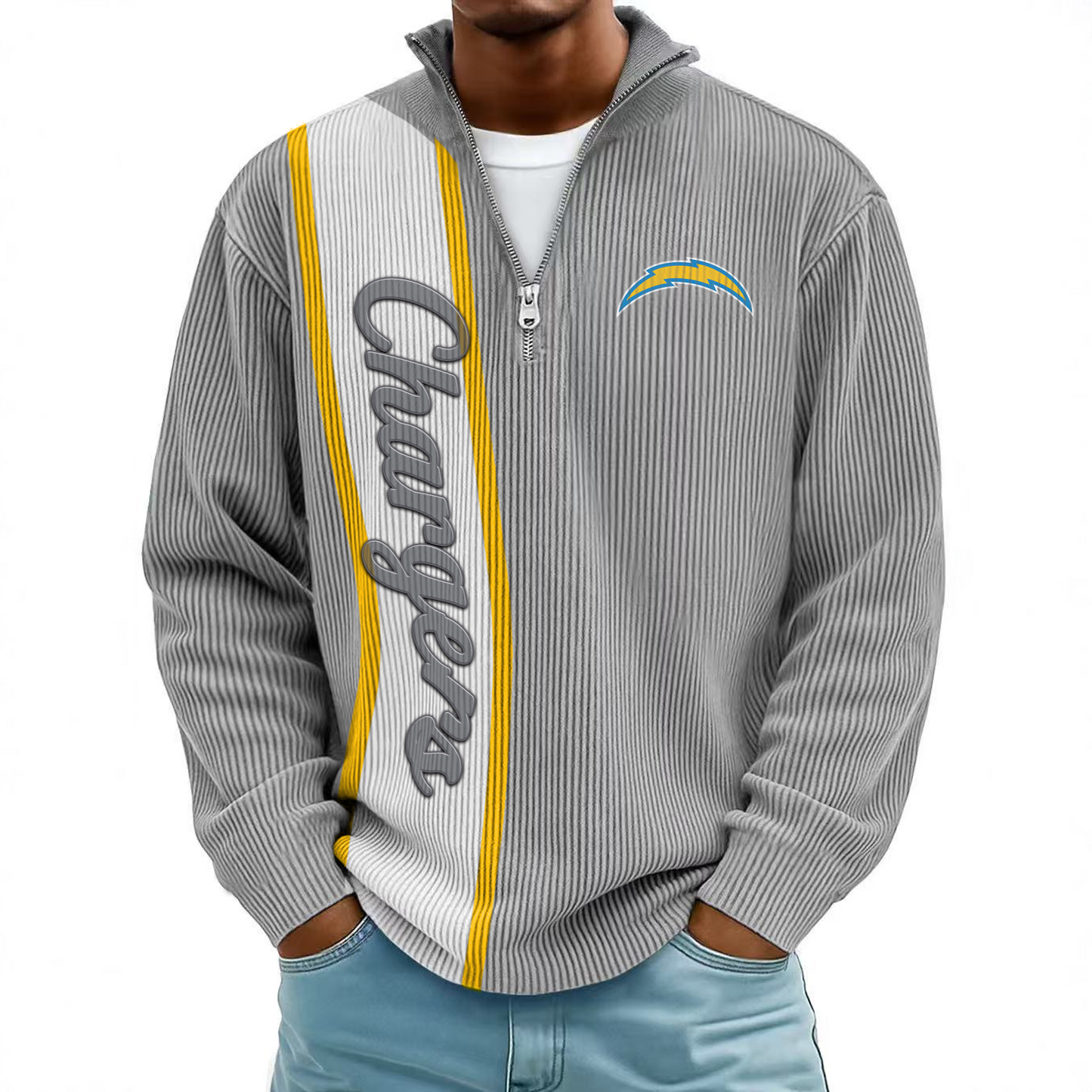 LAC x NFL Mokaloha Men's Waffle Henley Shirts DATND TANTD