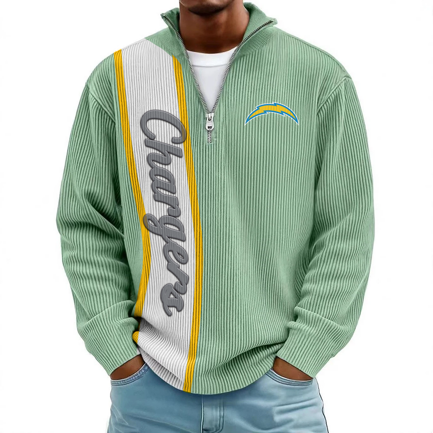 LAC x NFL Mokaloha Men's Waffle Henley Shirts DATND TANTD