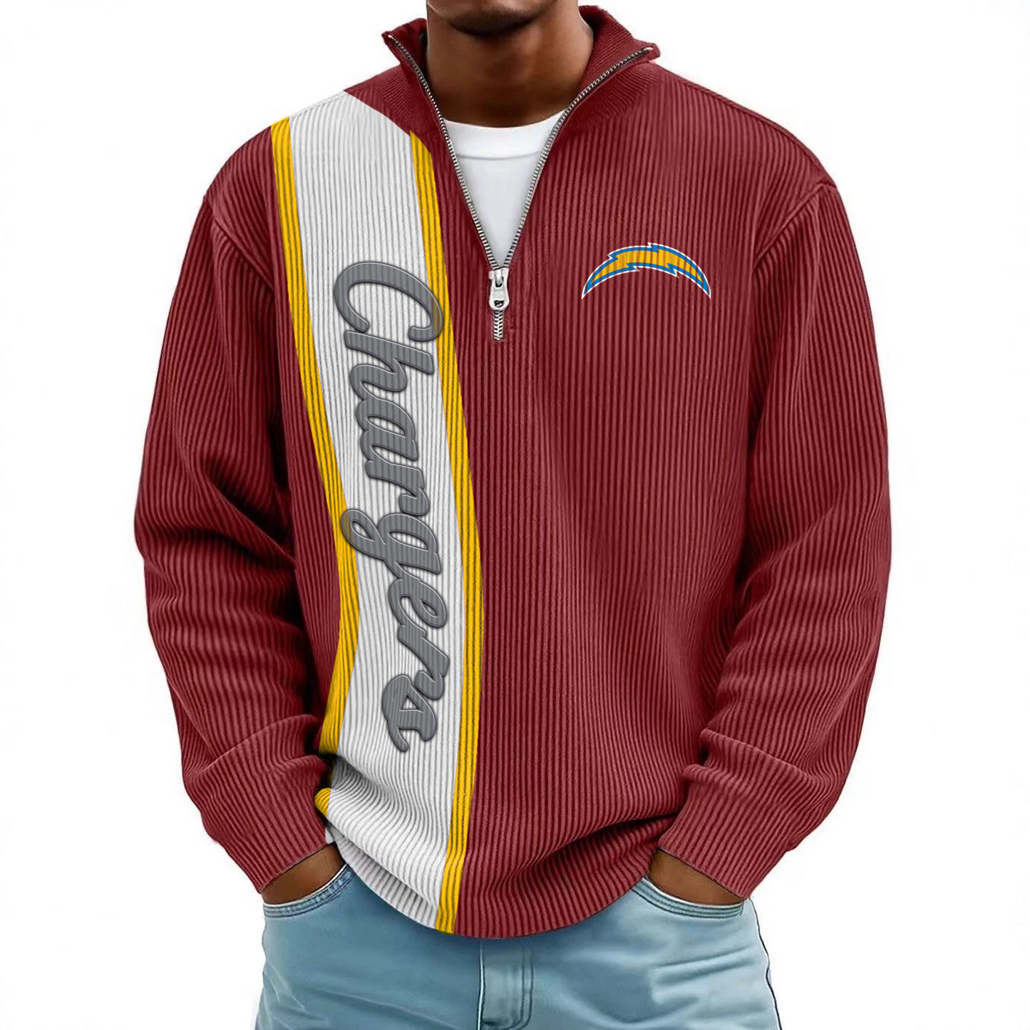 LAC x NFL Mokaloha Men's Waffle Henley Shirts DATND TANTD
