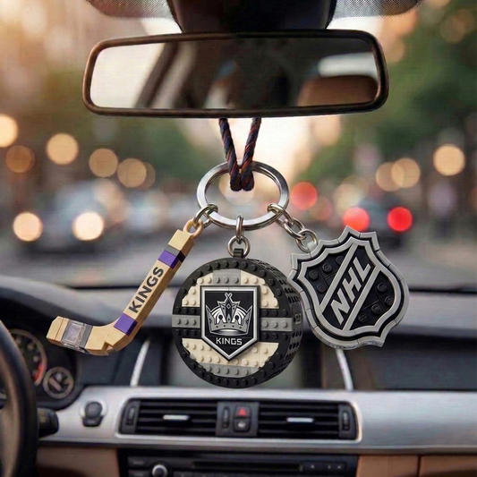 LAK x NHL Building Blocks Hockey Puck Car Mirror Hanging NAK TTT