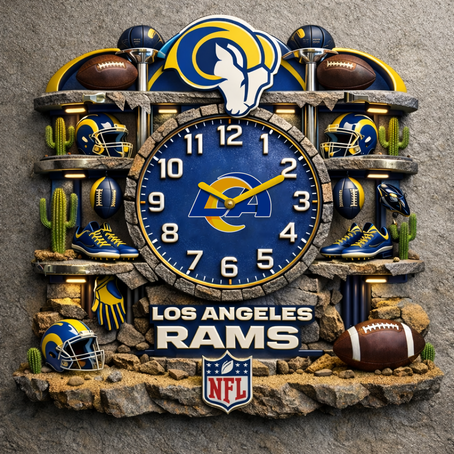 LAR X NFL Master Arena Clock NAK NHT