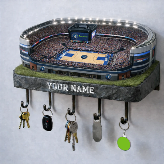 MIN Stadium Premium NBA Wood Key Hanger DATND TANTD