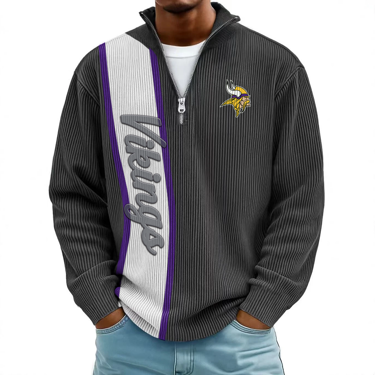 MIN x NFL Mokaloha Men's Waffle Henley Shirts DATND TANTD