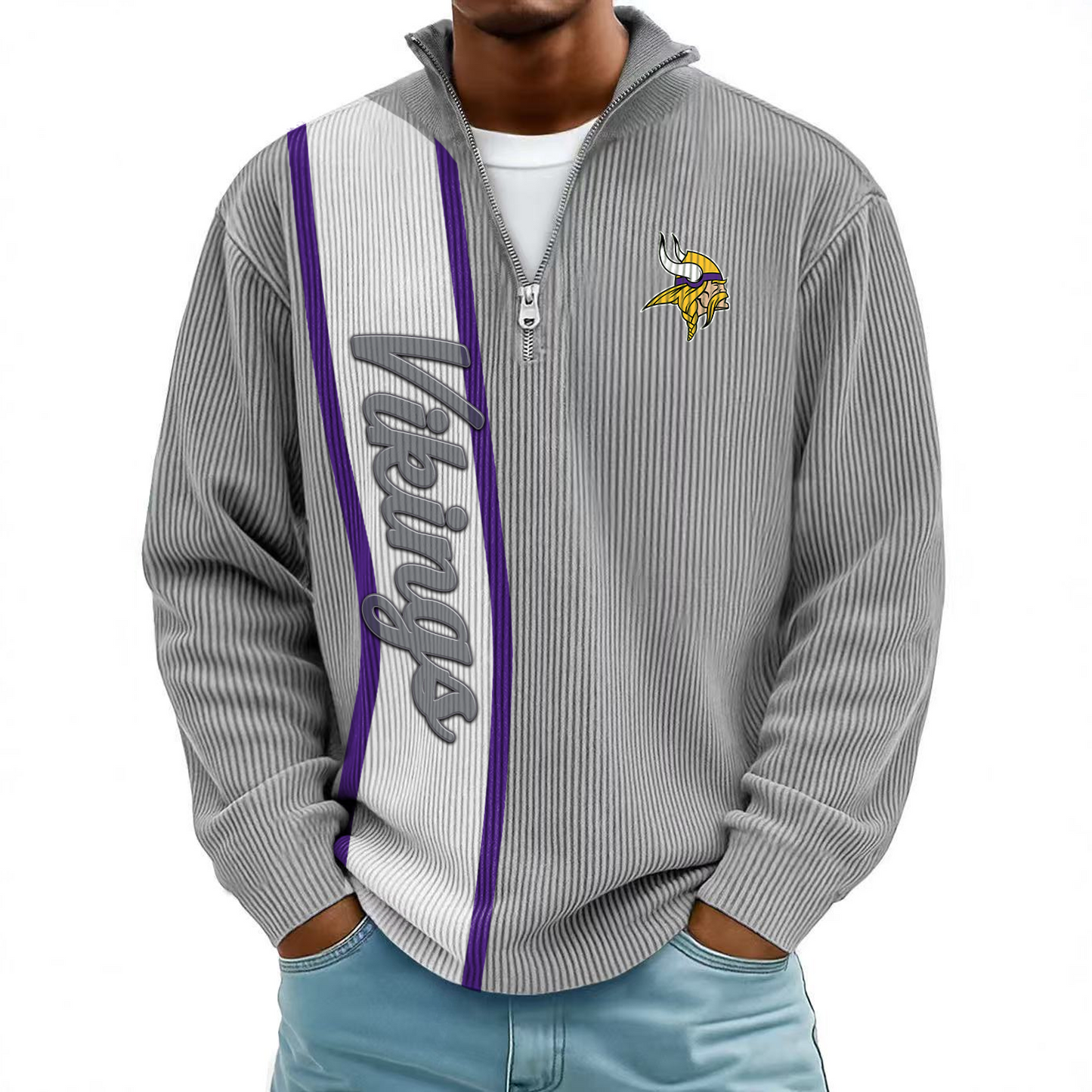MIN x NFL Mokaloha Men's Waffle Henley Shirts DATND TANTD