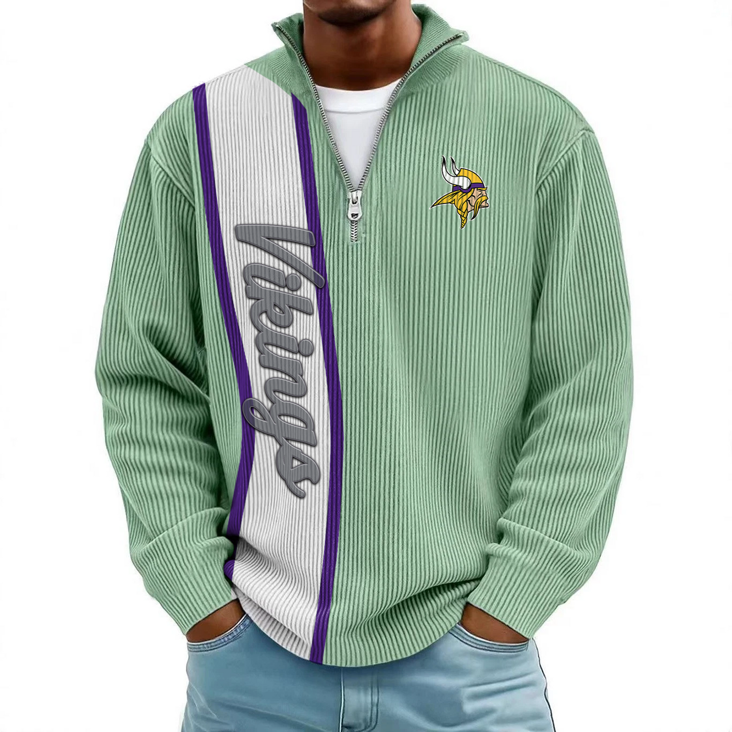 MIN x NFL Mokaloha Men's Waffle Henley Shirts DATND TANTD