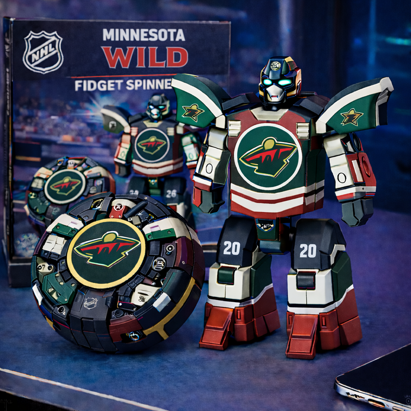 MIN x NHL Fidget Spinner DatND DVT